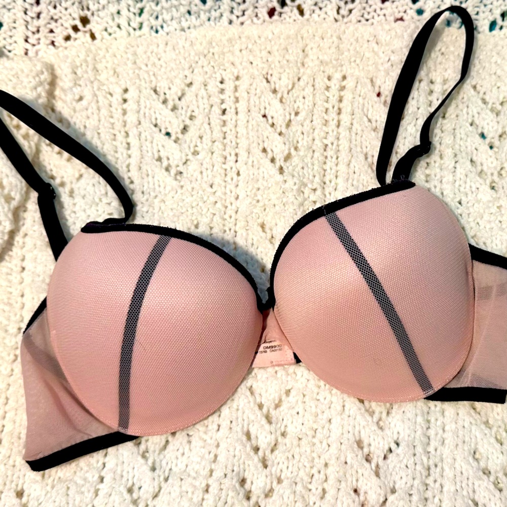 Black and pink bra